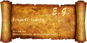 Enyedi Gyula névjegykártya